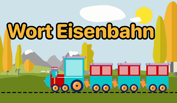 Wort Eisenbahn banner